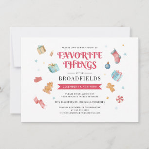 Convites Festa de Coisas Favoritas do Natal