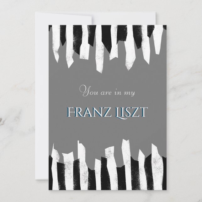 Convites Festa de concerto musical Piano abstrato (Frente)