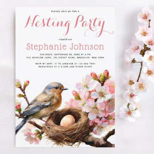 Convites Festa de Construção do Ninho Ovo de Ninho de Pássa