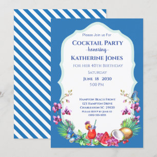 Convites Festa de coquetel de aniversário da Fruta de Ver