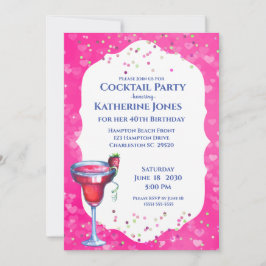 Convites Festa de Coquetel de Bairro Daiquiri Birthday
