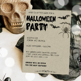 Convites Festa de Costume de Vintage no Halloween Adulto