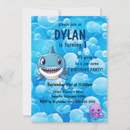 Convites Festa de Crianças do Oceano Primeiro Dia de Aniver