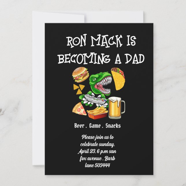 Convites Festa de Dadchelor do chá de fraldas de Cerveja (Frente)