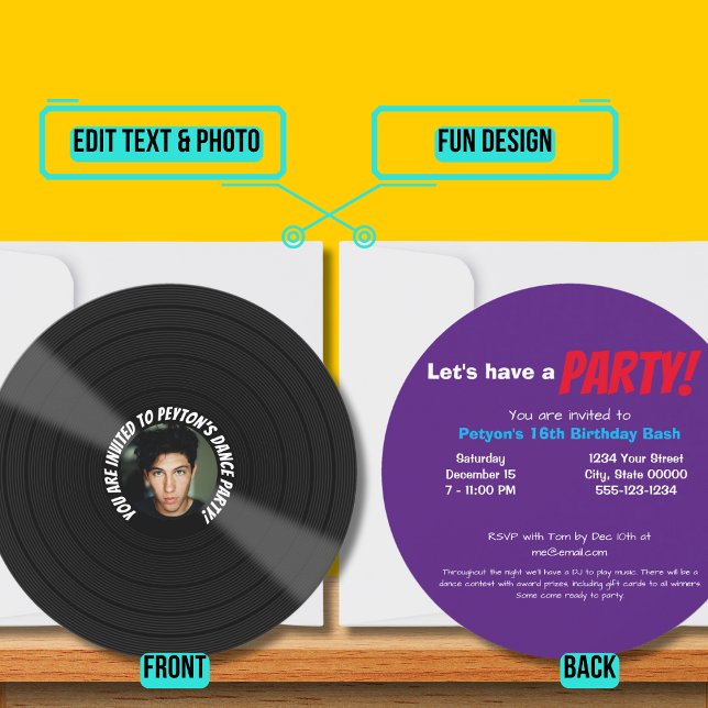 Convites Festa de Dança de Aniversário do 16º Aniversário d (Please enjoy our design and see the others in the collection.)