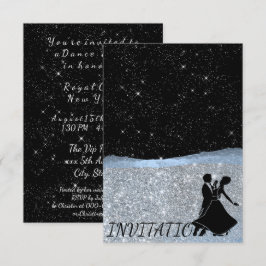 Convites Festa de Dança de Estrelo Azul Noite Azul no Céu A