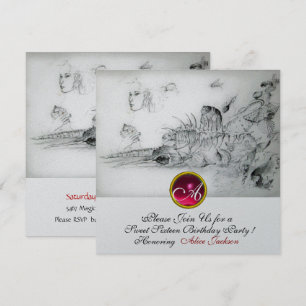 Convites Festa de debutante SEASHELLS SWEET SIXTEEN, Rubi M