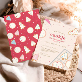 Convites Festa de Decoração de Biscoito de Natal
