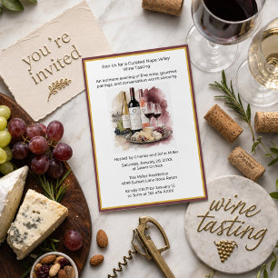 Convites Festa de Degustação de Comida Gourmet e Vinho Fino