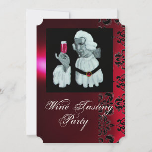 Convites FESTA DE DEGUSTAÇÃO DE VINHO SOMMELIER Damask, Cha