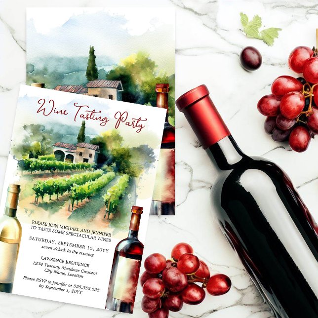 Convites Festa de Degustação de Vinhos (For the wine connoisseurs, this invitation is perfect to invite your guests to partake in wines. )