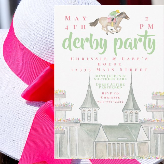 Convites Festa de Derby em Aquarela Edifício Icônico  (Criador carregado)