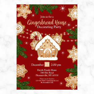 Convites Festa de Desmoldagem de Casas de Gingerpão