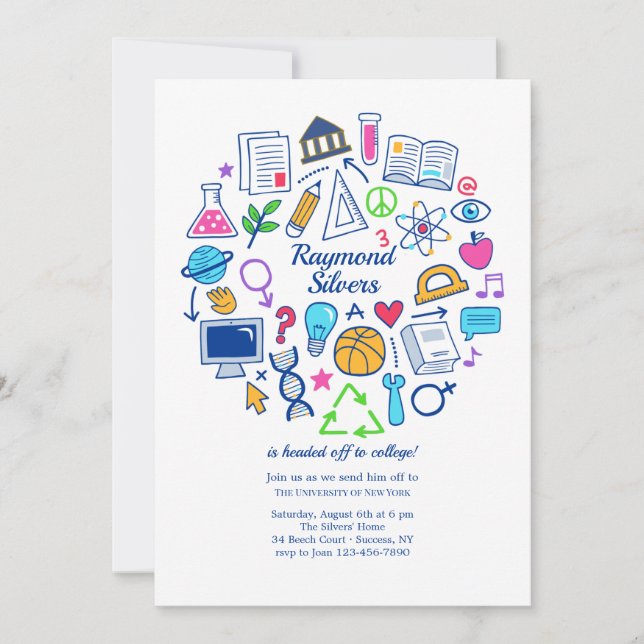 Convites Festa de Despedida da Faculdade (Frente)