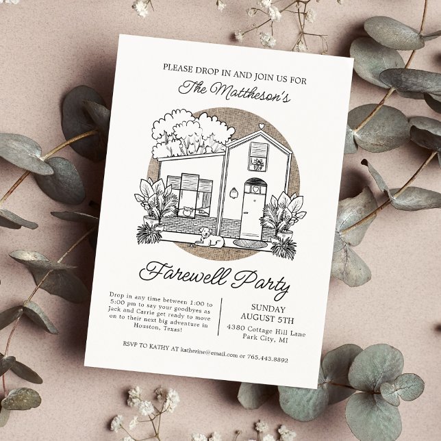 Convites Festa de Despedida de Entrada Aberta (Criador carregado)