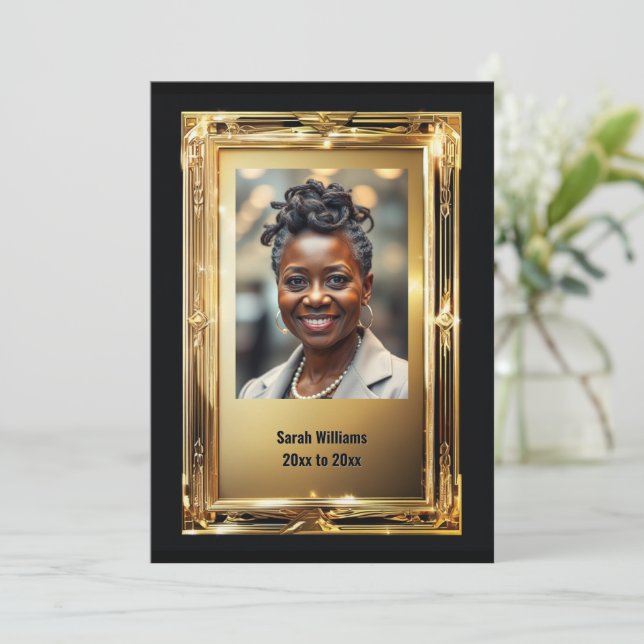 Convites Festa de despedida de foto de aposentadoria de qua (Em pé/Frente)