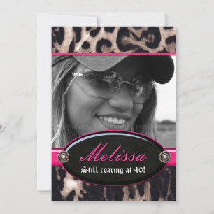 Convites Festa de Despedida de Solteira Leopardo Flor Jóia 