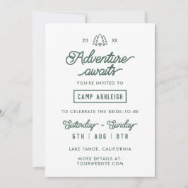 Convites Festa de Despedida de Solteira no Acampamento Aven