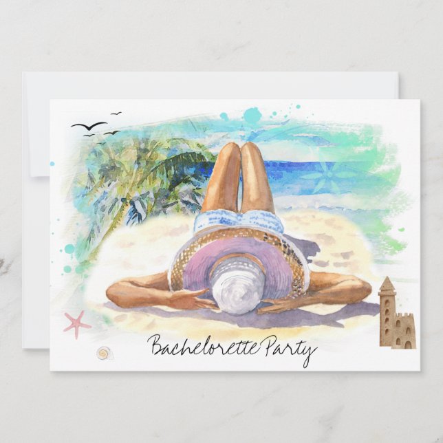 Convites *~* Festa de Despedida de Solteira Tropical Exótic (Frente)