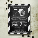 Convites Festa de Despedida de Solteiro Cheers & Beers Quad<br><div class="desc">Convites de Festa de Despedida de Solteiro Cheers & Beers Quadro-Negro.</div>