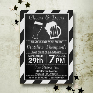 Convites Festa de Despedida de Solteiro Cheers & Beers Quad