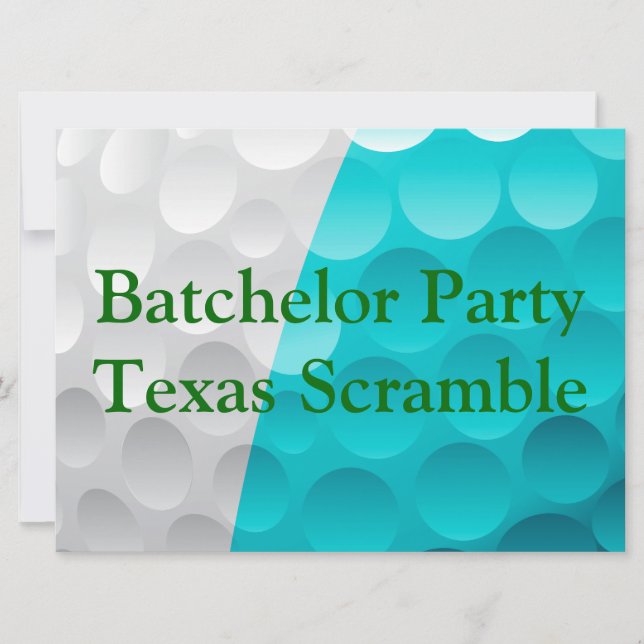 Convites Festa de despedida de solteiro de golfista de golf (Frente)