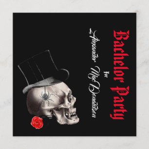 Convites Festa de despedida de solteiro gótica, de rock ou 