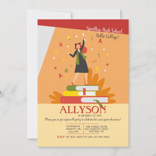 Convites Festa de despedida rumo à faculdade (Frente)