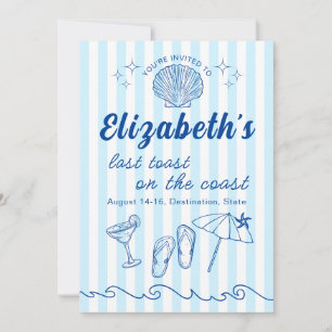 Convites Festa de Destino da Bachelorette de Costal Beach