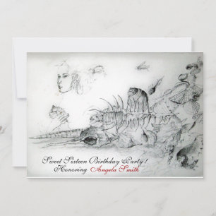 Convites FESTA DE DEZESSEIS ANOS CONCHAS DO MAR,Monograma R