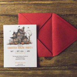 Convites Festa de Dia das Bruxas de Casas Assombradas de Ca