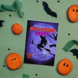 Convites Festa de Dia das Bruxas de Darknight com um gato b