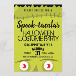 Convites Festa de Dia das Bruxas do Monstro Frankenstein