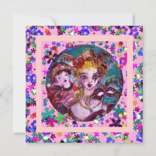 CONVITES FESTA DE DIA DOS NAMORADOS COM MÁSCARAS VENEZIANAS