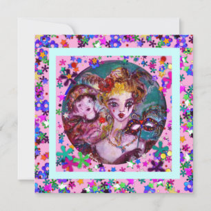 CONVITES FESTA DE DIA DOS NAMORADOS COM MÁSCARAS VENEZIANAS