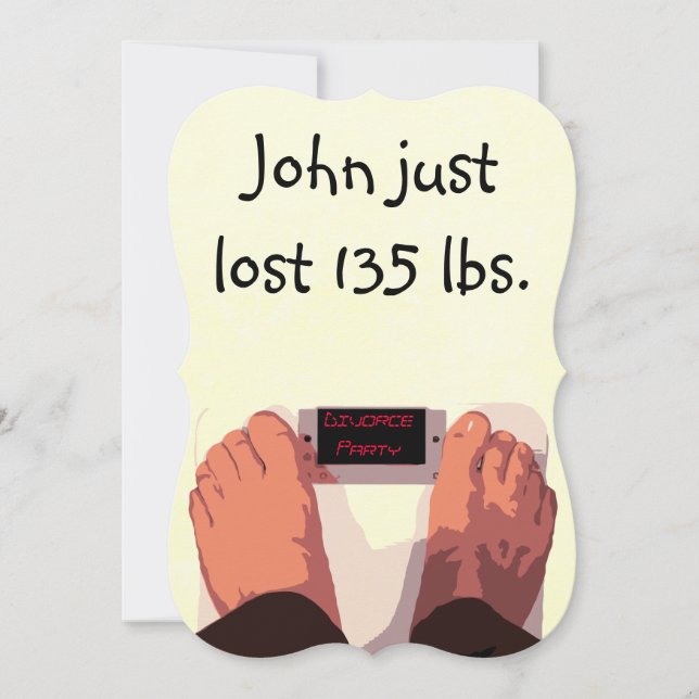 Convites Festa de Divórcio Humoroso (Frente)