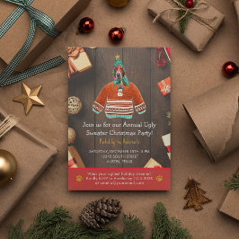 Convites Festa de Doação Feia Feriada de Natal