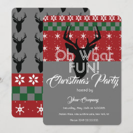 Convites Festa de doçura de Natal Deer Ugly Sweater
