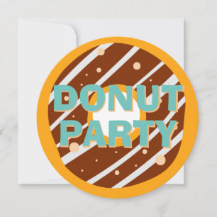 Convites Festa de Donut Gênero Neutro Qualquer Idade Aniver