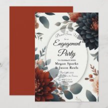 Festa de Engajamento com Florais Outonais Rústicos