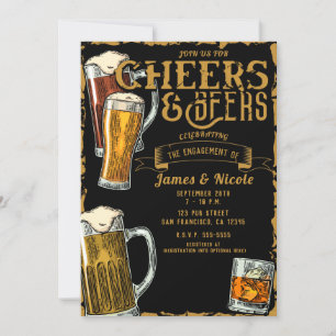 Convites Festa de Engajamento do Pub Bar Cheers & Beers Gol