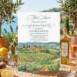 Convites Festa de Engajamento do Vinhedo Italiano That's Am