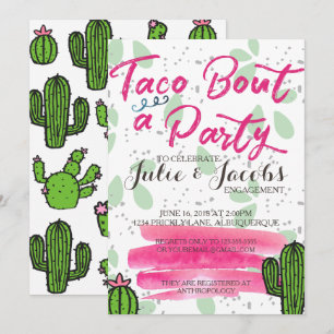 Convites Festa de Engajamento Taco Bout A Party