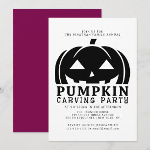 Convites Festa de entalhe de Jack O Lantern de Halloween As