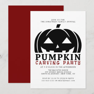 Convites Festa de entalhe de Jack O Lantern de Halloween As