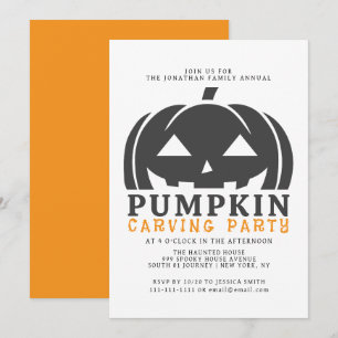 Convites Festa de entalhe de Jack O Lantern de Halloween As