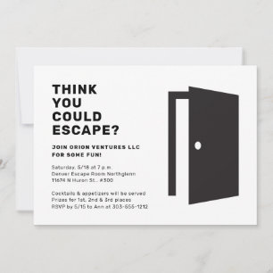 Convites Festa de Escape Room
