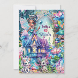 Convites Festa de Fadas da Floresta de Cristal