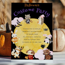 Festa de fantasia de crianças bonitas no Halloween