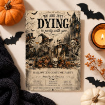 Festa de Fantasia de Esqueleto Gótico de Halloween